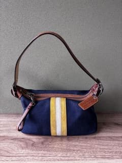 vintage coach denim stripe accessory bagのサムネイル