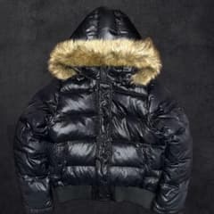 GAP ファーダウンジャケット 光沢 平成Y2K 光沢 2w 短丈 平成ギャル