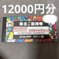 ヴィレッジヴァンガードVILLAGE VANGUARD 株主優待券 ¥12000