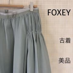 FOXEY フォクシー フレア スカート シフォン 42 ミント 即購入OK