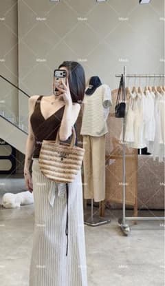 （安心鑑定可⭕️）PRADA作ノベルティ ベージュ　ラフィアミニトートバッグ 安心鑑定可】⭕️PRADA作ノベルティ ベージュ ラフィアミニトート