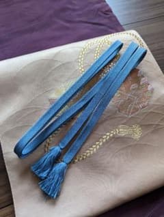 帯締め　濃いめの水色〜柔らかな青のサムネイル