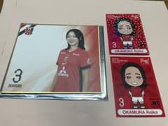 Thumbnail of 浦和レッズレディース3番岡村選手グッズ3点