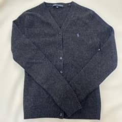 Ralph Lauren ダークグレー Vネックカーディガン Mのサムネイル