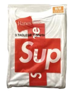 【新品】Supreme シュプリーム ヘインズ 白TシャツメンズM 1枚単品のサムネイル