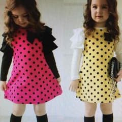 ドットワンピ♪130cm♪韓国子供服のサムネイル