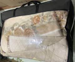 値下げ】東京西川 カシミヤ・ウール重ね合わせ毛布 シングル 黄色 花