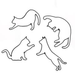 ねこ4匹セット　ワイヤークラフト　インテリアのサムネイル