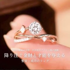 降り注ぐ 金財と才能を与える 繁栄と成功のリング 運を呼ぶ 14号 