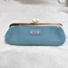 miumiu ミュウミュウ ノベルティ ポーチ ペンケースにも！美品 ブルー 