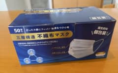 三層構造 不織布マスク 50枚入 個包装 ふつうサイズのサムネイル