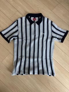 Supreme Open Knit Stripe Zip Polo Lサイズ - メルカリ