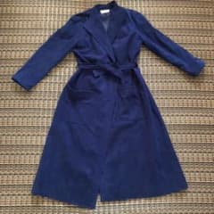 スエード　ロイヤルブルー　ロングガウンコートのサムネイル