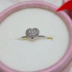 フォーハートジュエリー K18WG ハートリング ダイヤ0.15ct 7号 - メルカリ
