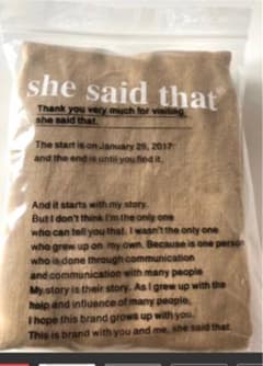 shesaidthat 巾着トートバッグ　新品未使用　正規品のサムネイル