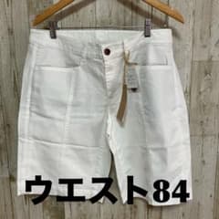 新品　キャメルロード　ホワイトデニム　ハーフパンツ　大きいサイズ　ウエスト84のサムネイル