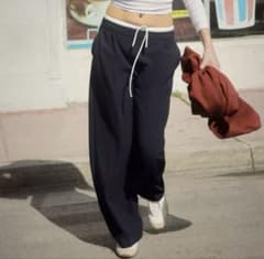 ZARA ワイドレッグパンツ ダブルウエストバンド XS - メルカリ