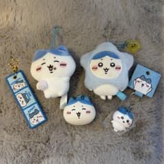 ハチワレ ちいかわ グッズ ストラップ キーホルダー 星に願いを フライトタグのサムネイル