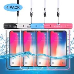 防水携帯電話ケースIPX8防水規格4セット互換性のサムネイル