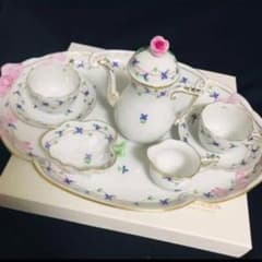 ヘレンド      コーンフラワー　矢車菊　テテアテテ　トレイ付きセット m99448044879_1.jpg?1645919387