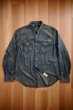 極美品 RRL 濃紺 デニム ウエスタンシャツ コンチョボタン Lサイズ 極美品 RRL デニムウエスタンシャツ コンチョボタン XLサイズ - メルカリ