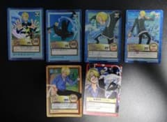 ワンピース カードダス ハイパーバトル ホロ　サンジ 5枚セット+のサムネイル