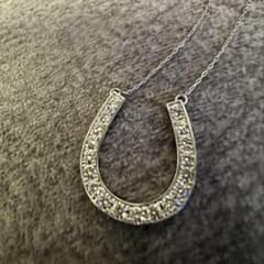 ホースシュー ダイヤモンド ネックレス PT900 PT850 0.6ct - メルカリ