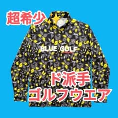 希少✨ 00s ブルークラッシュ ボタニカル総柄 長袖ポロシャツ XL ウエアのサムネイル