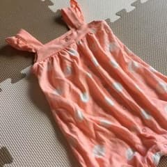 babygap♡size80フリフリロンパース♡サーモンピンクのサムネイル