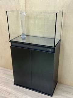 600×300×360オールガラスオーバーフロー水槽セット ブラックシリコン