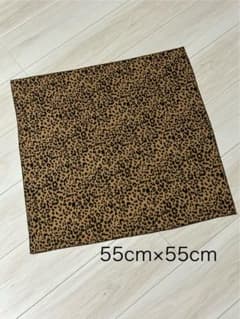 レオパード柄 バンダナ スカーフ 55cm×55cmのサムネイル