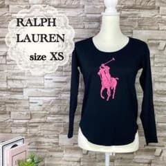 M様♡RALPH LAUREN ビッグポニー ピンク ロングTシャツ 黒のサムネイル
