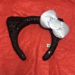 猫耳カチューシャ シルバーリボン付きのサムネイル