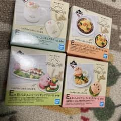 1번 복권 커비 카페 피규어 4개 세트
