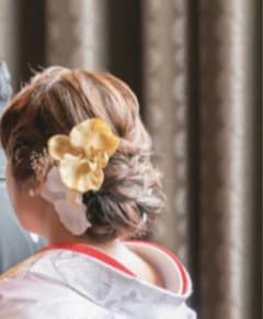 結婚式　成人式　ヘアアクセサリー　和婚　髪飾り　胡蝶蘭のサムネイル