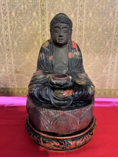 仏像 蓮の花の台座付き　日本製のサムネイル