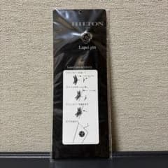 HILTON Lapel pin ラペルピン 花 ブラックのサムネイル