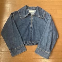 ZARA デニム　ハーフジップ　プルオーバーのサムネイル