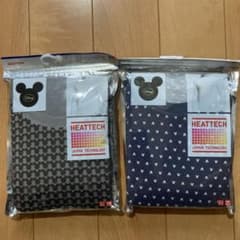 ミッキーマウス　柄ヒートテック　クールネックT（9分袖）のサムネイル