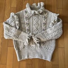 ZARA セーター　フリル　花柄　リボン　刺繍のサムネイル