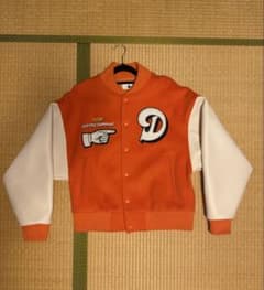 DONCARE ドンケア スタジャン 2021SS オレンジ ホワイト S 刺繍のサムネイル