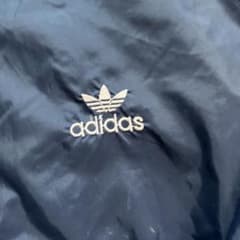 90s◎adidas アディダス ナイロンジャケット 紺　白のサムネイル