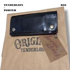 希少品！ TENDERLOIN PORTER ウォレット コードバン 財布 黒革 - メルカリ