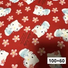 希少 廃盤品 エンジェル ハローキティ 綿 生地 平成 レトロ サンリオ
