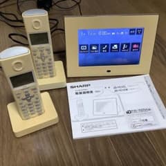 SHARP インテリアホンJD-7C1CW 子機2台 電話機 FAX - メルカリ