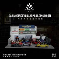 新発売MoreArt 1/64 自動車改造ショップの建物模型 ジオラマ 駐車場 新発売MoreArt 1/64 自動車改造ショップの建物模型 ジオラマ 駐車場