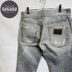 DOLCE & GABBANA グレー ダメージ加工ストレートデニム44 DOLCE & GABBANA グレー ダメージ加工ストレートデニム44 - メルカリ