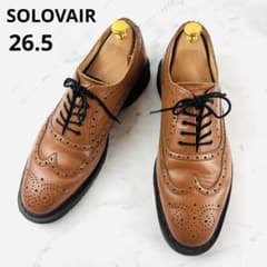 SOLOVAIR ウィングチップ シューズ ブラウン 26.5 - メルカリ