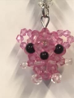 ハンドメイド ☆ピンククマちゃん☆ビーズストラップのサムネイル