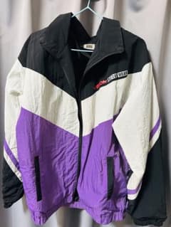 VISION STREET WEAR ナイロンジャケット L 黒/白/紫のサムネイル